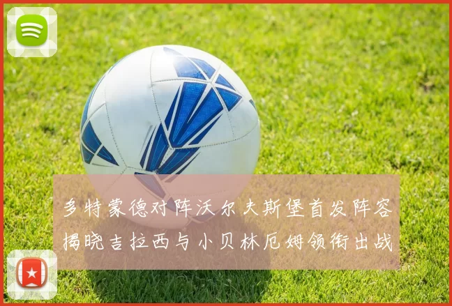 多特蒙德对阵沃尔夫斯堡首发阵容揭晓吉拉西与小贝林厄姆领衔出战